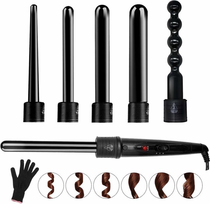 Menqang Curling iron 6 in 1 (9 mm, 19 mm, 25 mm, 32 mm)