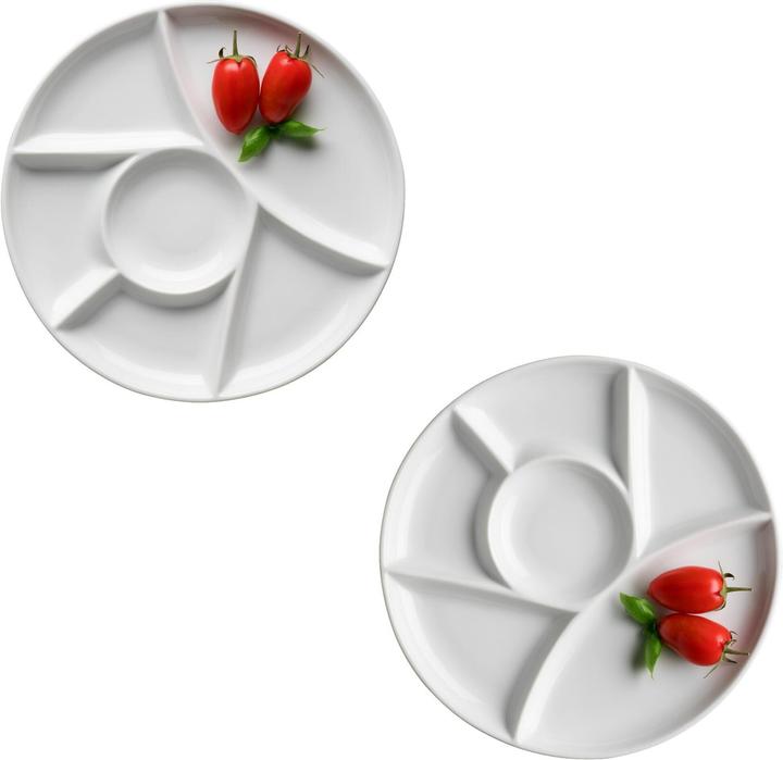 Produktbild Mäser Fondue-Teller rund 2 Stück, Weiss