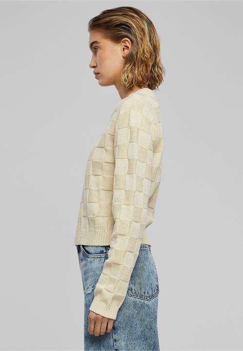 Actual product image Urban Classics Ladies Check Knit Sweater - 126785 (XS)