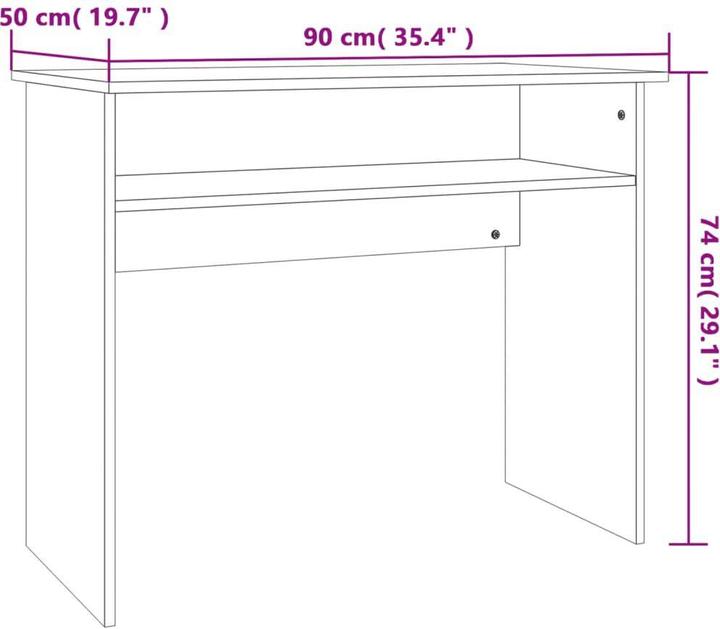 Actual product image vidaXL Schreibtisch (90 x 90 x 74 cm)