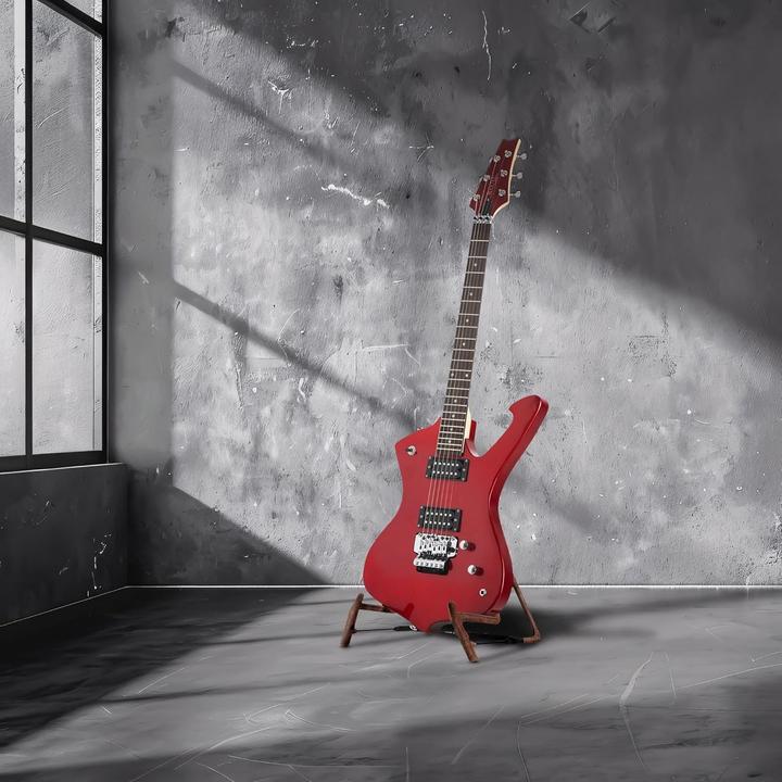 Produktbild Rocktile E-Gitarre mit Humbucker Pickups, FR-Style Tremolo und 22 Bünden (E-Gitarre, geschroeftem Ahornhals, Lindeholz-Korpus)