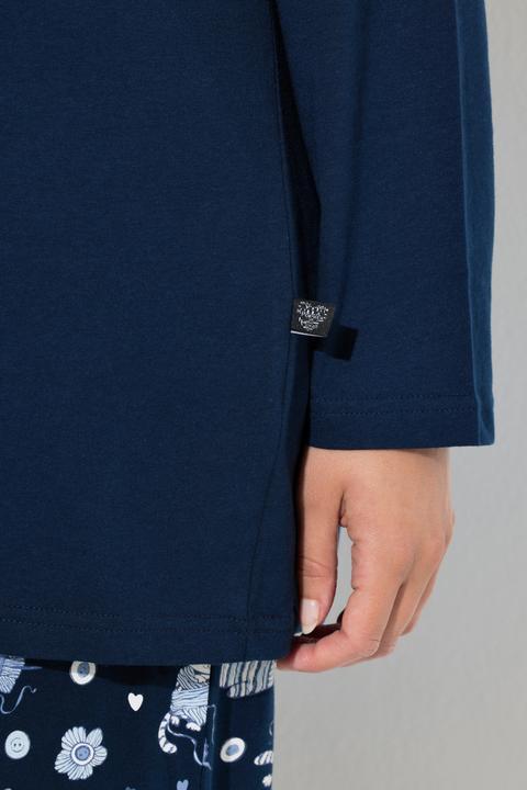 Produktbild Ulla Popken Pyjama, Katzen, Tunika-Ausschnitt, Langarm (54)