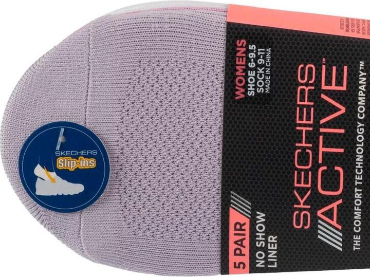 Actual product image Skechers 5-pack of microfibre inner socks, purple (5-pack, 36 - 40)