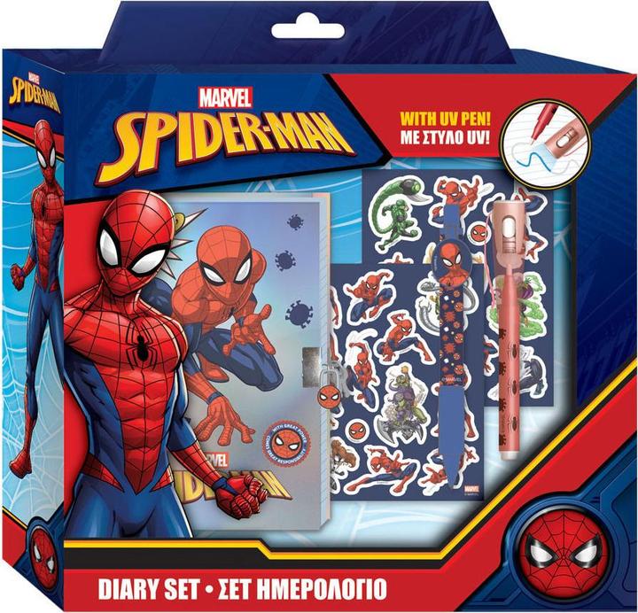 Actual product image Diakakis Spiderman UV-Stift-Tagebuch