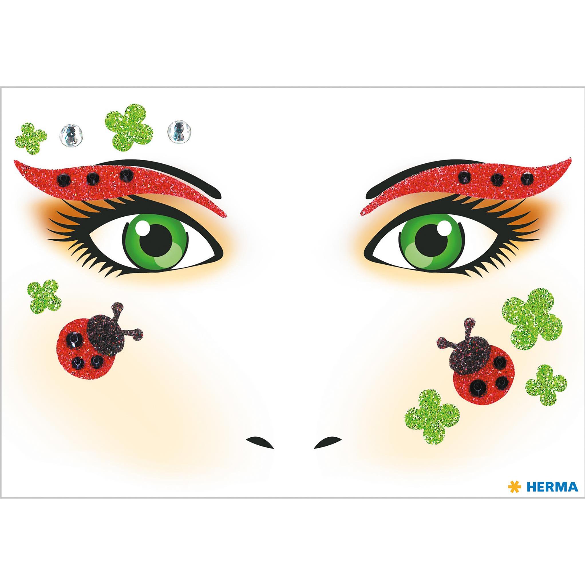 Thumbnail - Herma, Sticker, Tattoos Face Art Marienkäfer, 1 Stück