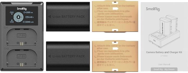 Immagine prodotto SmallRig Kit batteria e caricatore per fotocamera LP-E6NH 3821 (Accumulatore di carica elettrica)