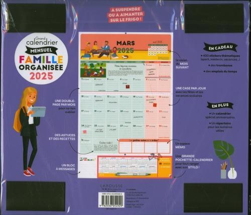 Image du produit Larousse pratique Grand calendrier mensuel famille organisée 2025