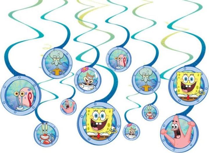 Image du produit Amscan Décorations d'anniversaire Bob l'Éponge (12 pcs)
