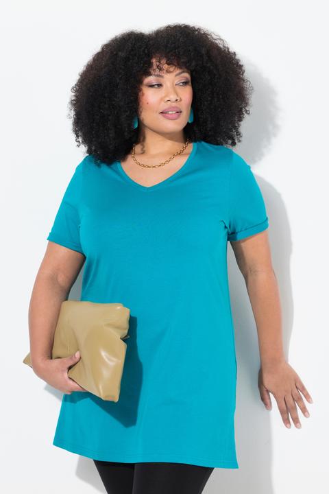 Produktbild Ulla Popken Longshirt, A-Linie, V-Ausschnitt, Halbarm (46, 48)