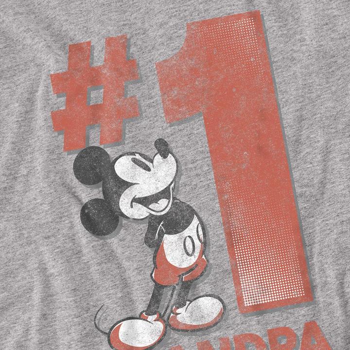 Actual product image Disney Unisex Adult Number 1 Grandpa Mickey Mouse T-Shirt (M)