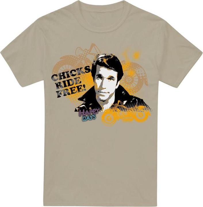 Happy Days Chicks Ride Free TShirt (3XL)
