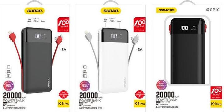Produktbild Dudao K1Pro (20000 mAh, 5 W, 74 Wh)