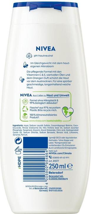 Produktbild NIVEA Orange & Avocado Oil Pflegedusche (250 ml)