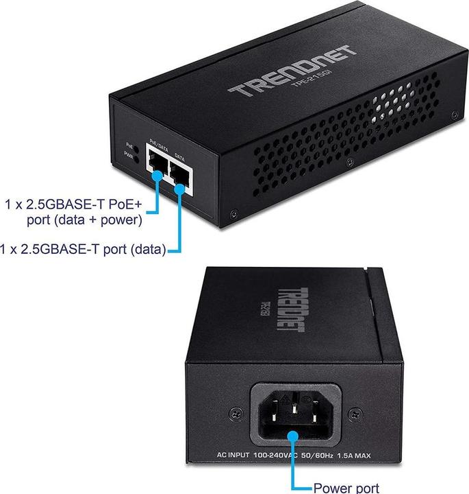 Produktbild Trendnet Injector POE+ (802.3at (PoE+), 30 W)