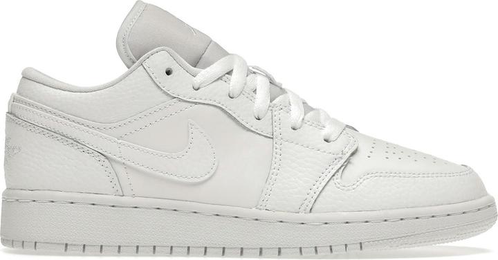 Image du produit Jordan 1 Low Triple White Tumbled Leather (GS) (39)