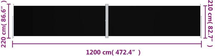 Produktbild vidaXL Seitenmarkise (12 m)