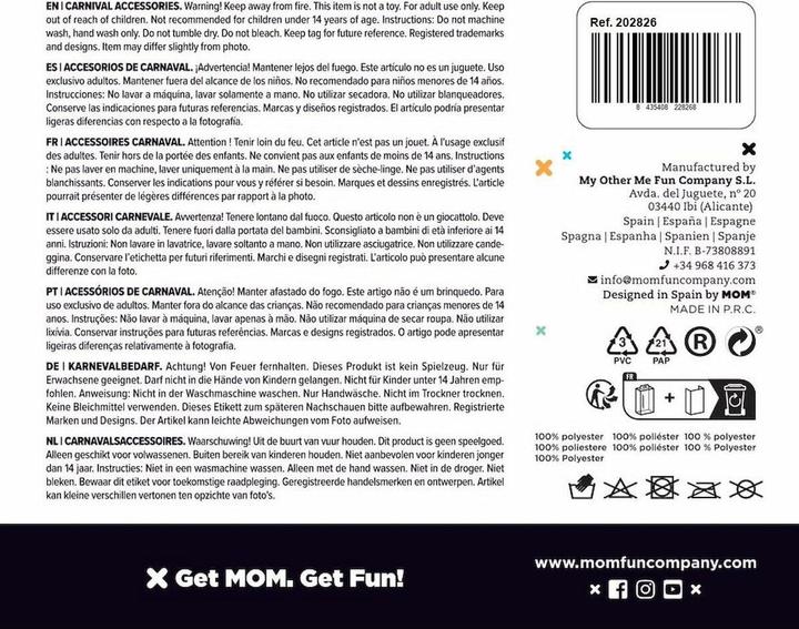Valori nutrizionali e ingredienti My Other Me Baffi L'altro me Nero Accessori per il travestimento
