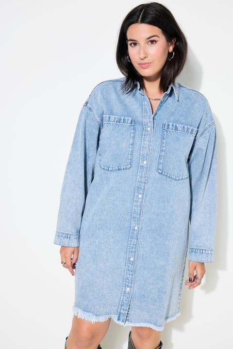 Immagine prodotto Studio Untold Abito di jeans dal taglio oversize con orli sfrangiati (56)