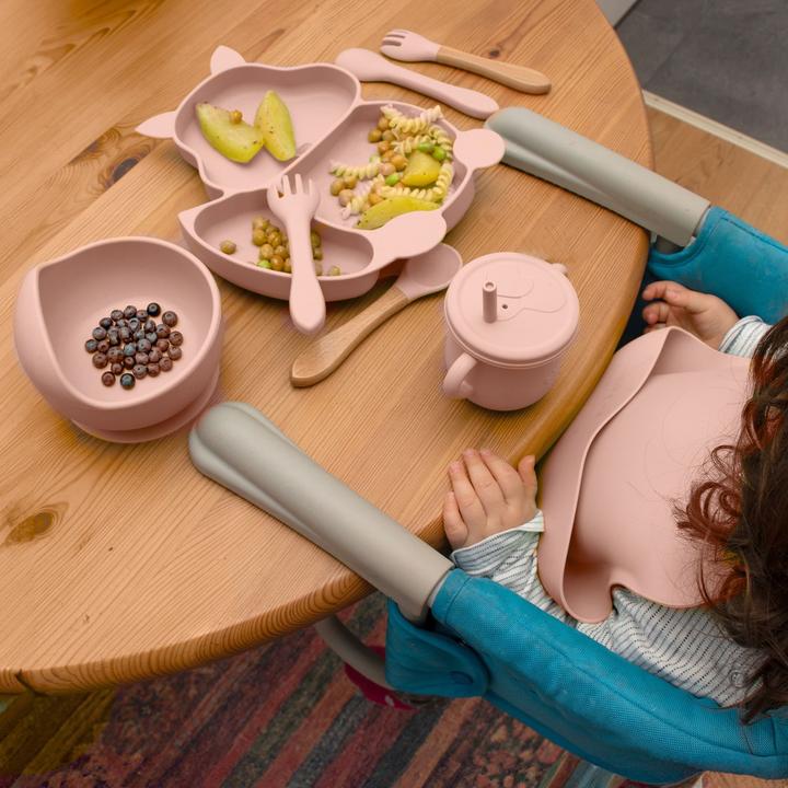 Produktbild Intirilife Baby Geschirr Set mit Lätzchen (8tlg.)