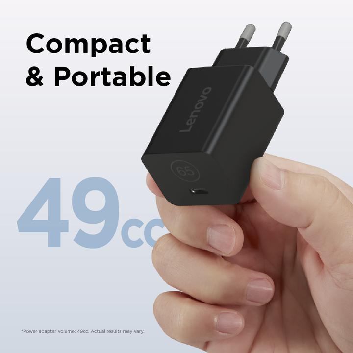 Actual product image Lenovo GaN Nano 65W Adapter (P) (65 W)