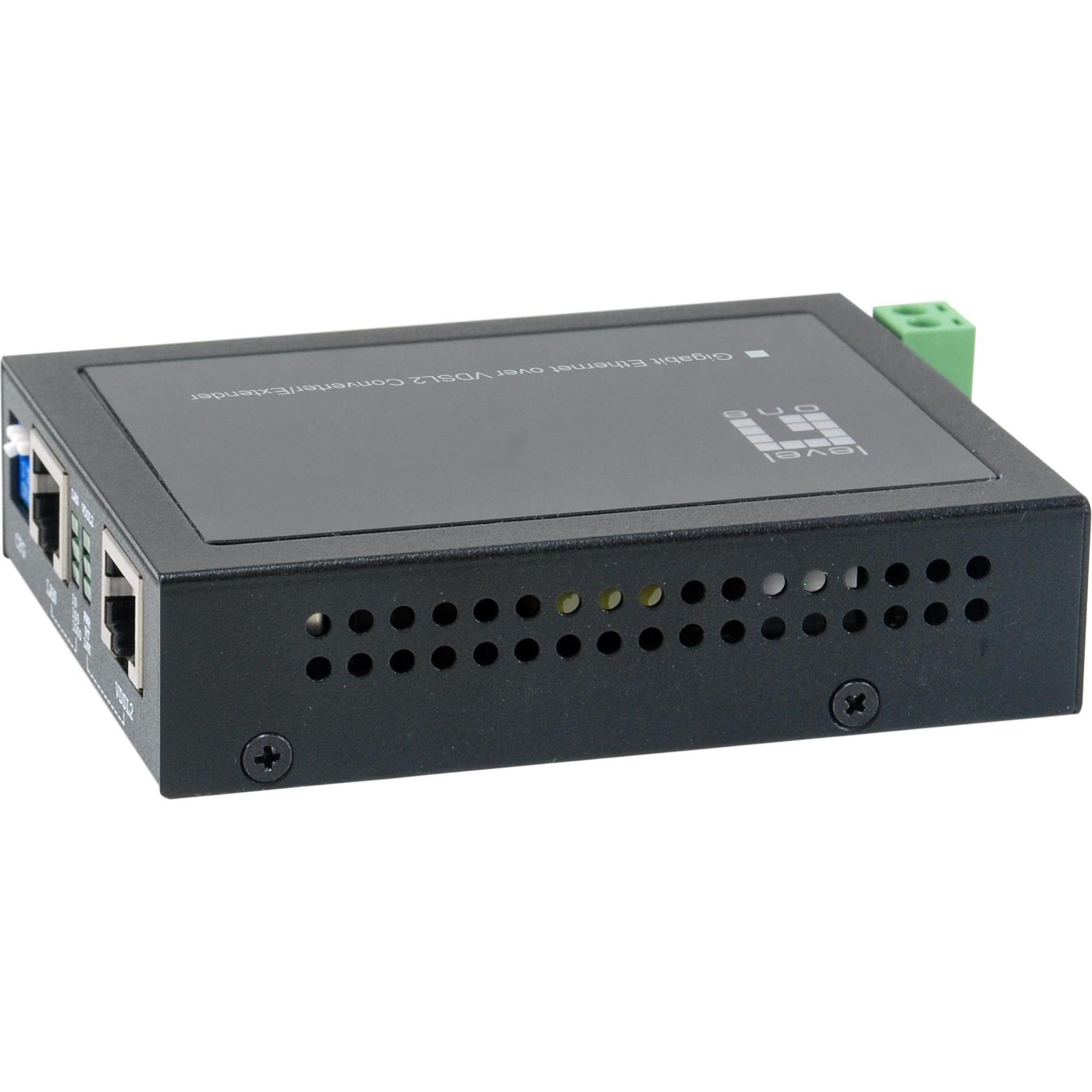 LevelOne Konverter VDS-2201 10/100/1000 GbE < VDSL2 schwarz, Data Converter
