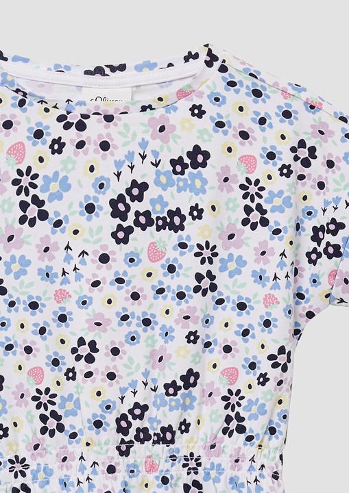 Produktbild S.Oliver Kleid Kurzes Kleid mit All-over-Print und Raffung (98)