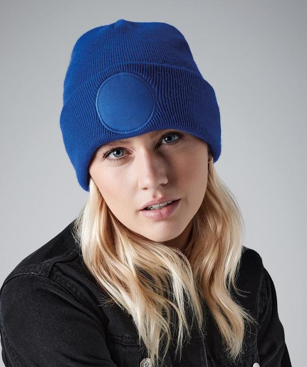 Actual product image Beechfield Unisex Circular Patch Cuffed Beanie
