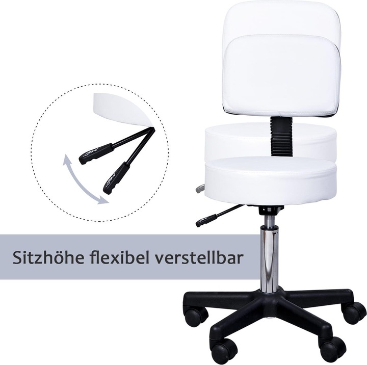 Produktbild Jamb Rollhocker mit Rückenlehne