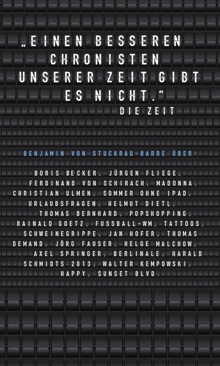 Produktbild Ich glaub, mir geht's nicht so gut, ich muss mich mal irgendwo hinlegen (Deutsch, Benjamin von Stuckrad-Barre, 2018)