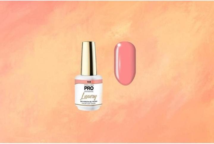 Immagine prodotto Mollon Pro Luxurious Gel Nail Polish 103 Beach Daiquiri 8ml (103 Daiquiri della spiaggia, Smalto per unghie effetto gel)