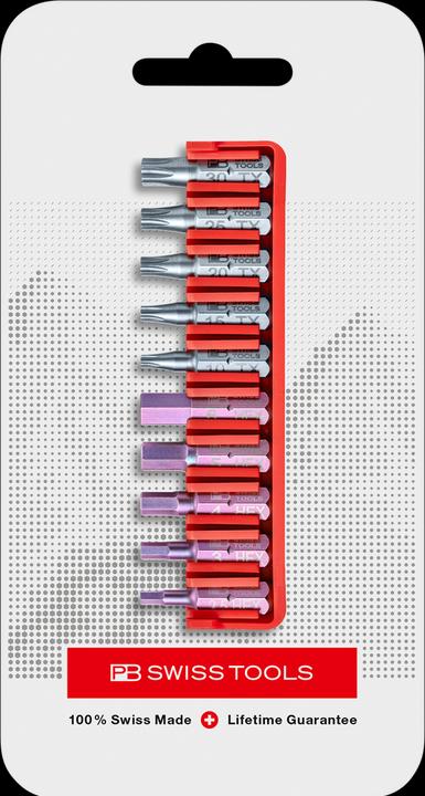 Produktbild PB Swiss Tools Bitset (Torx 10 - Torx 15 - Torx 20 - Torx 25 - Torx 30, Innensechskant 2.5 - 3 - 4 - 5 - 6 mm)