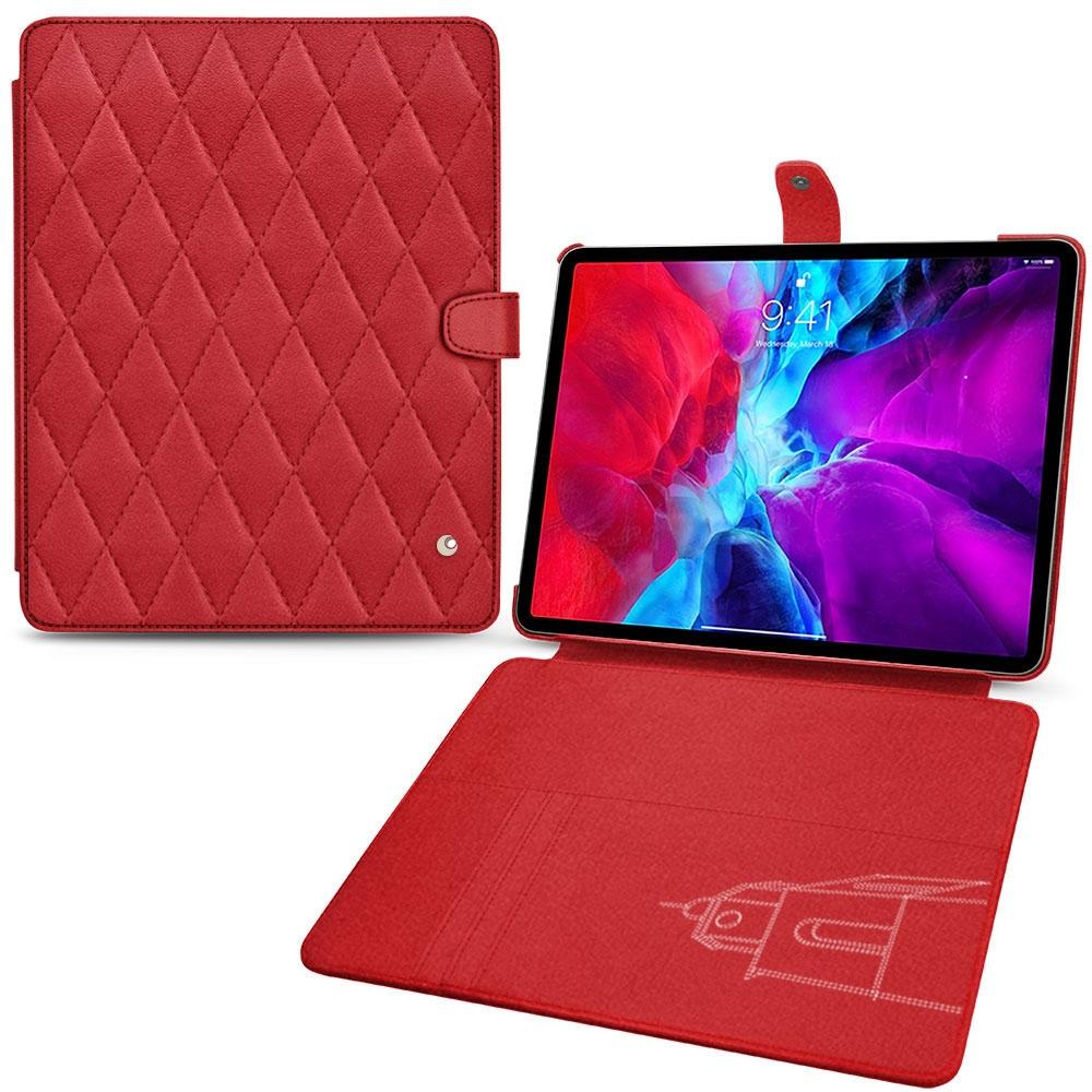 Noreve Lederschutzhülle Wallet (iPad Pro 12.9 2020 (4. Gen)), Tablet Hülle, Rot