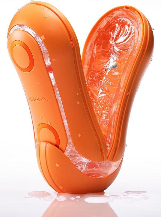 Actual product image Tenga Flip Orb Sunset Orange