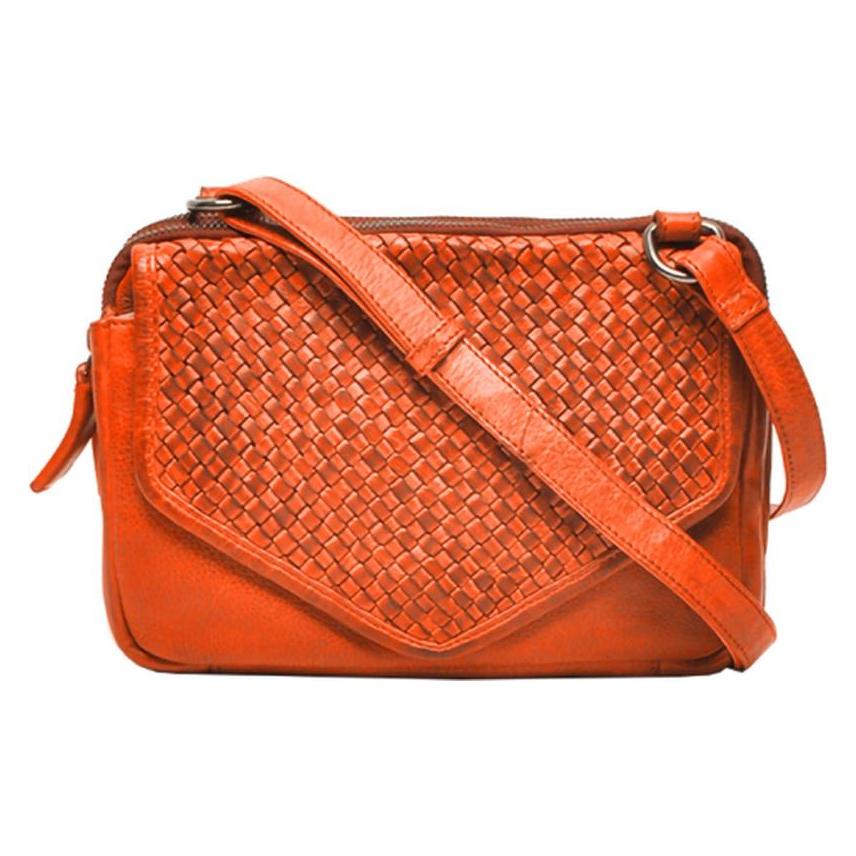 Berba, Handtas, Kleine Schoudertas / Crossbodytas Dames - Leer - San Remo - Oranje, Oranje