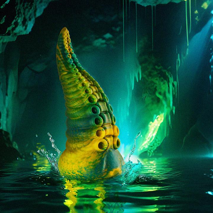 Actual product image Epic Cetus Green Tentacle Dildo, Large Size
