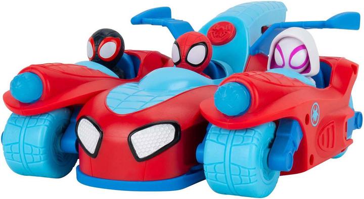 Produktbild Spiderman Spidey 3-in-1 Fahrzeug Jet + 2 Motorräder