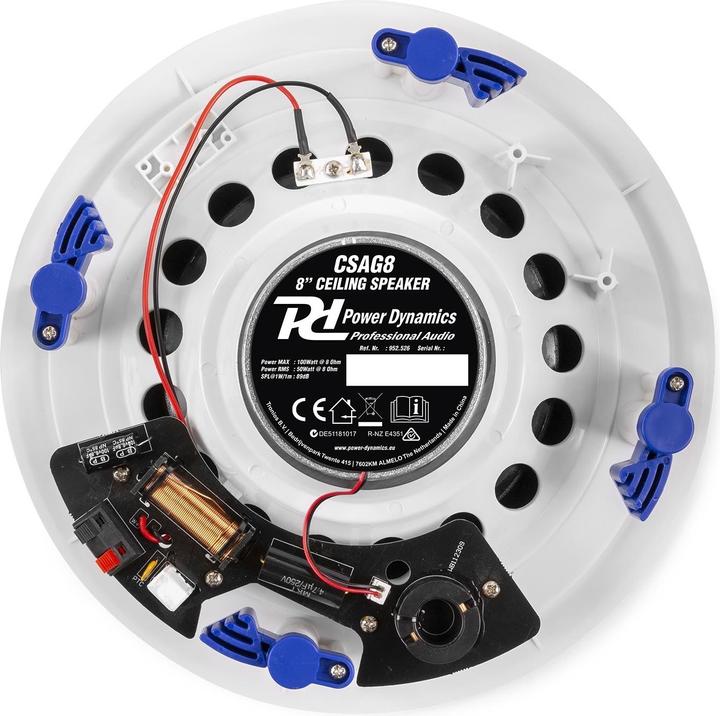 Productafbeelding Power Dynamics CSSG8 Plafondluidspreker 50W, 8 Inch, Wit (Passief)