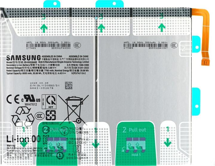 Original Cache Batterie Vitre Arrière Graphite Pour Samsung Galaxy Tab S9 Plus Wi Fi X810galaxy Tab S9 Plus 5g X816 Gh82 31923a