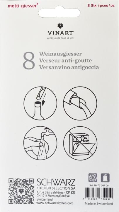 Image du produit Vinart Bec verseur goutte à goutte 8 pièces (Verseur de vin)