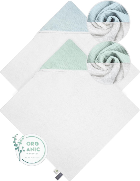 Produktbild Aspero 2x Baby Musselin Wickeltücher aus Bio-Baumwolle