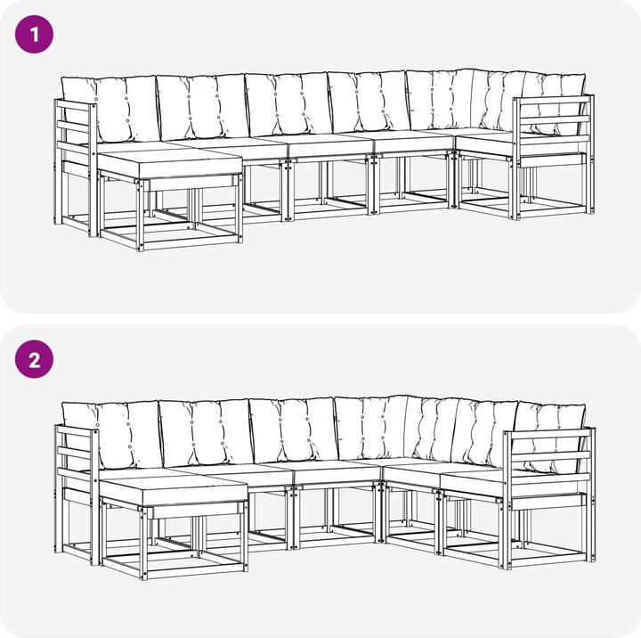 Produktbild vidaXL Outdoor-Sofa