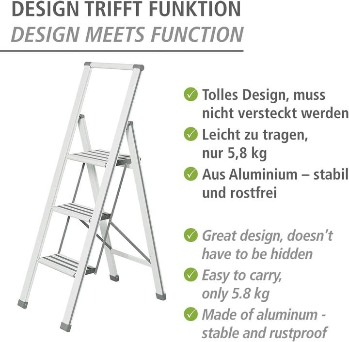 Produktbild Wenko Haushaltsleiter (Trittleiter, 44 cm)