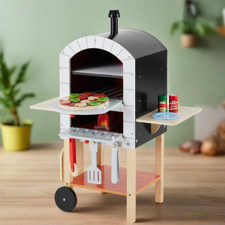 Produktbild Teamson Kids Pizza Oven Roleplay with 24 accessories GreyNatural
