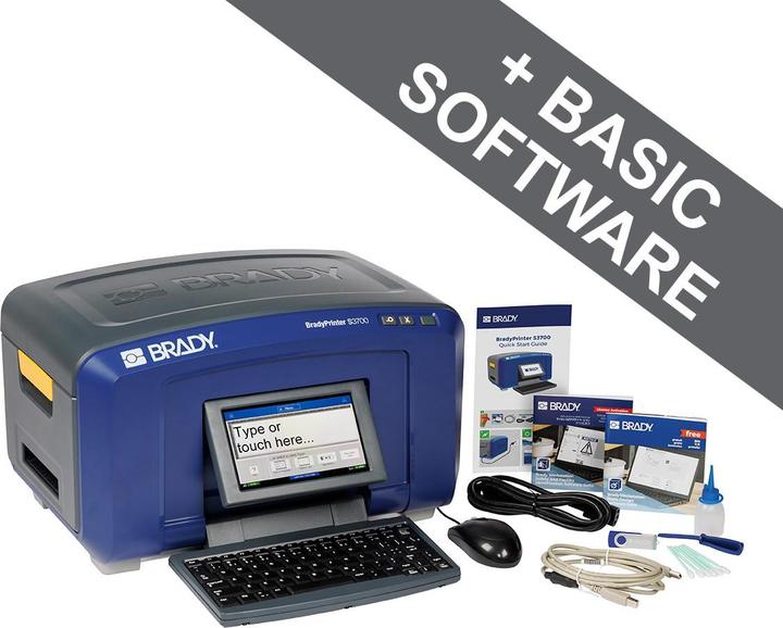 Brady S3700-QWERTZ, S3700 mono/multicolor sign & label printer met toetsenbord, snijplotter