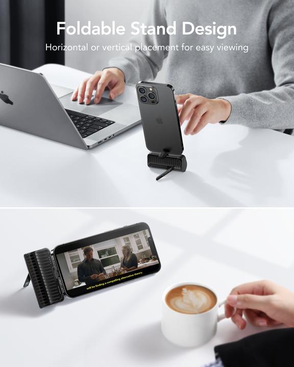 Actual product image Veger PLUGON-L PRO VG-W0558P 5000mAh Powerbank Lightning Bulit-in with KickStand (5000 mAh, 20 W, 18.50 Wh)