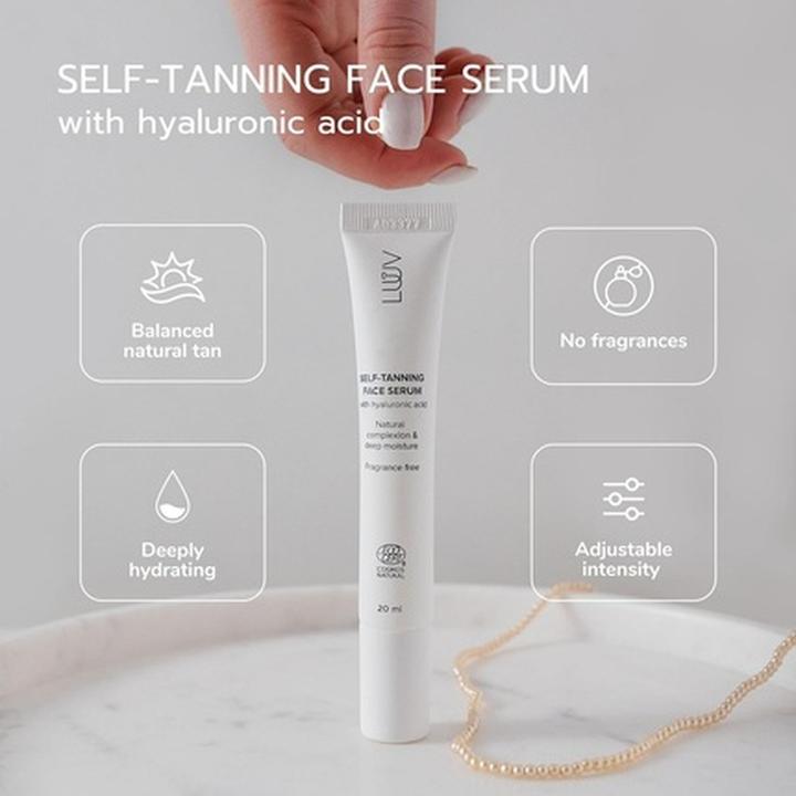 Produktbild Luuv Selbstbräunendes Gesichtsserum mit Hyaluronsäure 20ml (Selbstbräunungsserum, 20 ml)