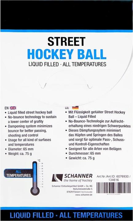 Actual product image Base Liquid Filled - Paper Box Orange Street Hockey Hockeyball