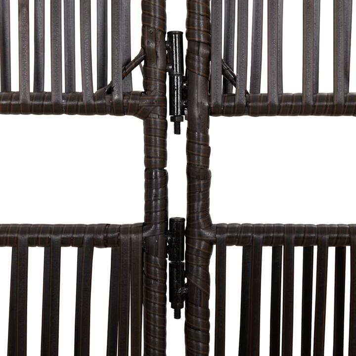 Immagine prodotto VidaXL Paravento 4 pezzi in poly rattan marrone,Colore: Marrone,Materiale: Poly