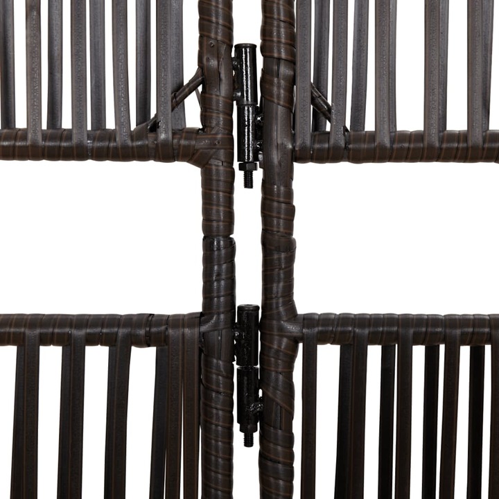 Actual product image VidaXL Screen 4-piece brown poly rattan,Colour: Brown,Material: Poly