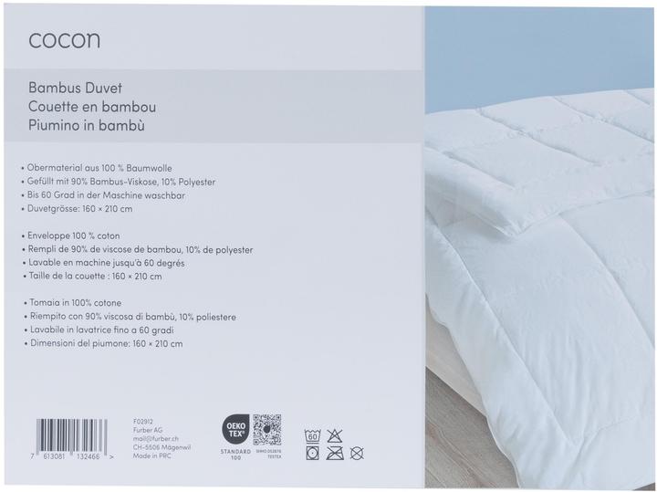 Image du produit Cocon Duvet Bambus (1270 g, Polyester, 210 x 160 cm)